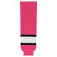 Athletic Knit HS630-272 Knitted Striped Hockey Socks - Pink/White/Black - Primary