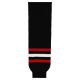 Athletic Knit HS630-614 Knitted Striped Hockey Socks - Chicago 3rd Black - Primary
