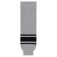 Athletic Knit HS630-822 Knitted Striped Hockey Socks - Grey/Black - Primary