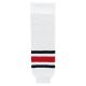 Athletic Knit HS630-891 Knitted Striped Hockey Socks - 2010 Columbus White - Primary