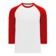 V1846 Volleyball Jersey - White/Red - Front V1846 Volleyball Jersey - White/Red - Front