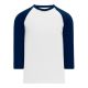 V1846 Volleyball Jersey - White/Navy - Front V1846 Volleyball Jersey - White/Navy - Front