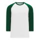 Athletic Knit V1846-279 Volleyball Long Sleeve Shirt - White/Dark Green - Primary