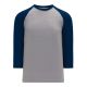 Athletic Knit V1846-921 Volleyball Long Sleeve Shirt - Heather Grey/Navy - Primary