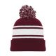 A1830 Hockey Toque - Maroon/White - Front A1830 Hockey Toque - Maroon/White - Front