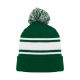 A1830 Hockey Toque - Dark Green/White - Front A1830 Hockey Toque - Dark Green/White - Front