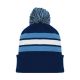 A1830 Hockey Toque - Navy/Sky/White - Front A1830 Hockey Toque - Navy/Sky/White - Front