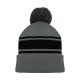 A1830 Hockey Toque - Heather Charcoal/Black - Front A1830 Hockey Toque - Heather Charcoal/Black - Front