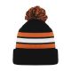 Athletic Knit A1830-223 Hockey Toque - Black/Orange/White - Primary