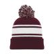 Athletic Knit A1830-233 Hockey Toque - Maroon/White - Primary