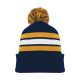Athletic Knit A1830-460 Hockey Toque - Navy/Gold/White - Primary