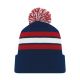 Athletic Knit A1830-764 Hockey Toque - Navy/Red/White - Primary