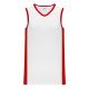 B2115 Pro Basketball Jersey - White/Red - Front B2115 Pro Basketball Jersey - White/Red - Front