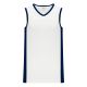 B2115 Pro Basketball Jersey - White/Navy - Front B2115 Pro Basketball Jersey - White/Navy - Front