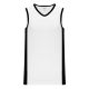 B2115 Pro Basketball Jersey - White/Black - Front B2115 Pro Basketball Jersey - White/Black - Front