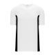 BA1343 One Button Baseball Jersey - White/Black - Front BA1343 One Button Baseball Jersey - White/Black - Front