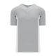 BA1343 One Button Baseball Jersey - Grey/White - Front BA1343 One Button Baseball Jersey - Grey/White - Front