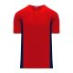 BA1343 One Button Baseball Jersey - Red/Navy - Front BA1343 One Button Baseball Jersey - Red/Navy - Front