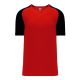 BA1375 Pullover Baseball Jersey - Red/Black - Front BA1375 Pullover Baseball Jersey - Red/Black - Front