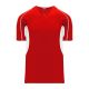 BA1745 One Button Baseball Jersey - Red/White - Front BA1745 One Button Baseball Jersey - Red/White - Front