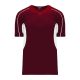 BA1745 One Button Baseball Jersey - Maroon/White - Front BA1745 One Button Baseball Jersey - Maroon/White - Front