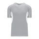 BA1745 One Button Baseball Jersey - Grey/White - Front BA1745 One Button Baseball Jersey - Grey/White - Front