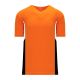BA1763 One Button Baseball Jersey - Orange/Black/White - Front BA1763 One Button Baseball Jersey - Orange/Black/White - Front