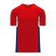 BA1763 One Button Baseball Jersey - Red/Royal/White - Front BA1763 One Button Baseball Jersey - Red/Royal/White - Front