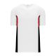 BA1763 One Button Baseball Jersey - White/Black/Red - Front BA1763 One Button Baseball Jersey - White/Black/Red - Front