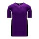 BA1763 One Button Baseball Jersey - Purple/Black/White - Front BA1763 One Button Baseball Jersey - Purple/Black/White - Front