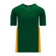 BA1763 One Button Baseball Jersey - Dark Green/Gold/White - Front BA1763 One Button Baseball Jersey - Dark Green/Gold/White - Front