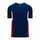 BA1763 One Button Baseball Jersey - Navy/Red/White - Front BA1763 One Button Baseball Jersey - Navy/Red/White - Front