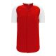BA1875 Full Button Baseball Jersey - Red/White - Front BA1875 Full Button Baseball Jersey - Red/White - Front