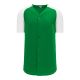 BA1875 Full Button Baseball Jersey - Kelly/White - Front BA1875 Full Button Baseball Jersey - Kelly/White - Front