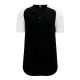 BA1875 Full Button Baseball Jersey - Black/White - Front BA1875 Full Button Baseball Jersey - Black/White - Front