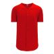 BA5200 Full Button Baseball Jersey - Red - Front BA5200 Full Button Baseball Jersey - Red - Front