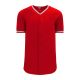 BA5500 Full Button Baseball Jersey - Anaheim Red/White/Grey - Front BA5500 Full Button Baseball Jersey - Anaheim Red/White/Grey - Front