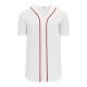BA5500 Full Button Baseball Jersey - Boston White/Red - Front BA5500 Full Button Baseball Jersey - Boston White/Red - Front