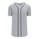 BA5500 Full Button Baseball Jersey - Detroit Grey/Navy - Front BA5500 Full Button Baseball Jersey - Detroit Grey/Navy - Front