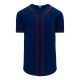 BA5500 Full Button Baseball Jersey - Minnesota Navy/Red - Front BA5500 Full Button Baseball Jersey - Minnesota Navy/Red - Front