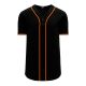BA5500 Full Button Baseball Jersey - San Fransisco Black/Orange - Front BA5500 Full Button Baseball Jersey - San Fransisco Black/Orange - Front