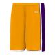 BS1735 Pro Basketball Shorts - Gold/Purple/White - Front BS1735 Pro Basketball Shorts - Gold/Purple/White - Front