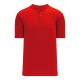 Athletic Knit BA1347-005 Two Button Baseball Jersey - Red - Primary