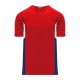Athletic Knit BA1763-344 One Button Baseball Jersey - Red/White/Royal - Primary