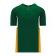 Athletic Knit BA1763-439 One Button Baseball Jersey - Dark Green/White/Gold - Primary