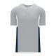 Athletic Knit BA1763-548 One Button Baseball Jersey - Grey/White/Navy - Primary