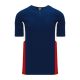 Athletic Knit BA1763-764 One Button Baseball Jersey - Navy/White/Red - Primary