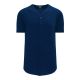 Athletic Knit BA5200-004 Full Button Baseball Jersey - Navy - Primary