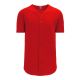 Athletic Knit BA5200-005 Full Button Baseball Jersey - Red - Primary
