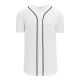 Athletic Knit BA5500-DET574 Full Button Baseball Jersey - White/Navy - Primary